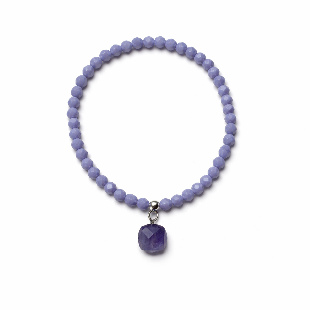 PULSERA DE CRISTAL Y PIEDRA NATURAL - Imagen 3