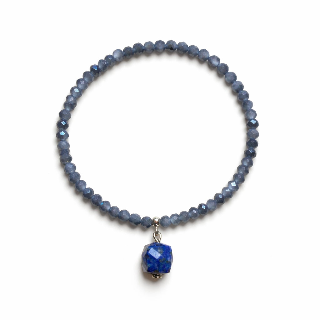 PULSERA DE CRISTAL Y PIEDRA NATURAL - Imagen 7